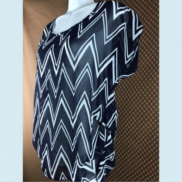 Agaci Sheer Scoop Neck Blouse - Picture 3 of 4